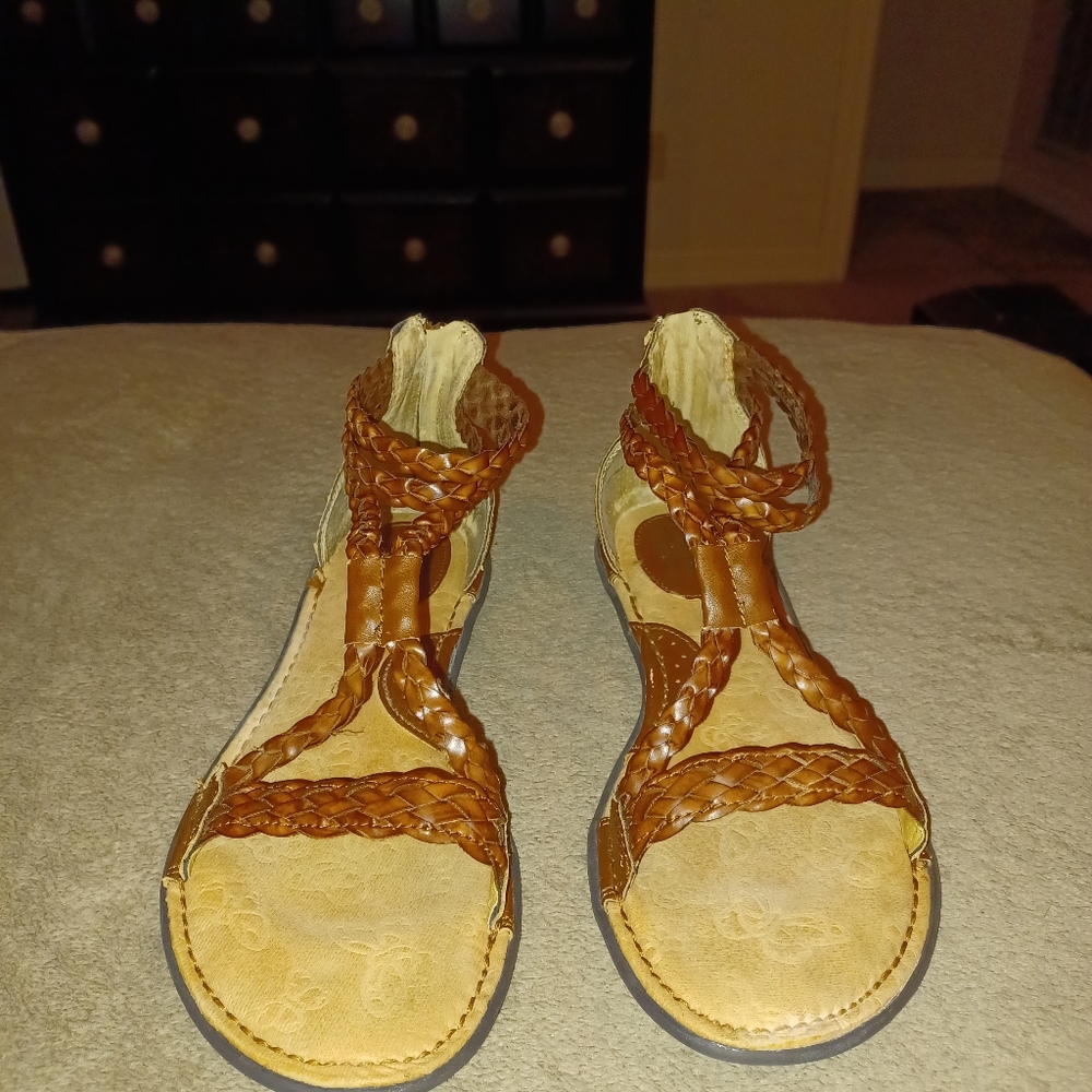 B.O.C.Braided Leather Sandals - Brown